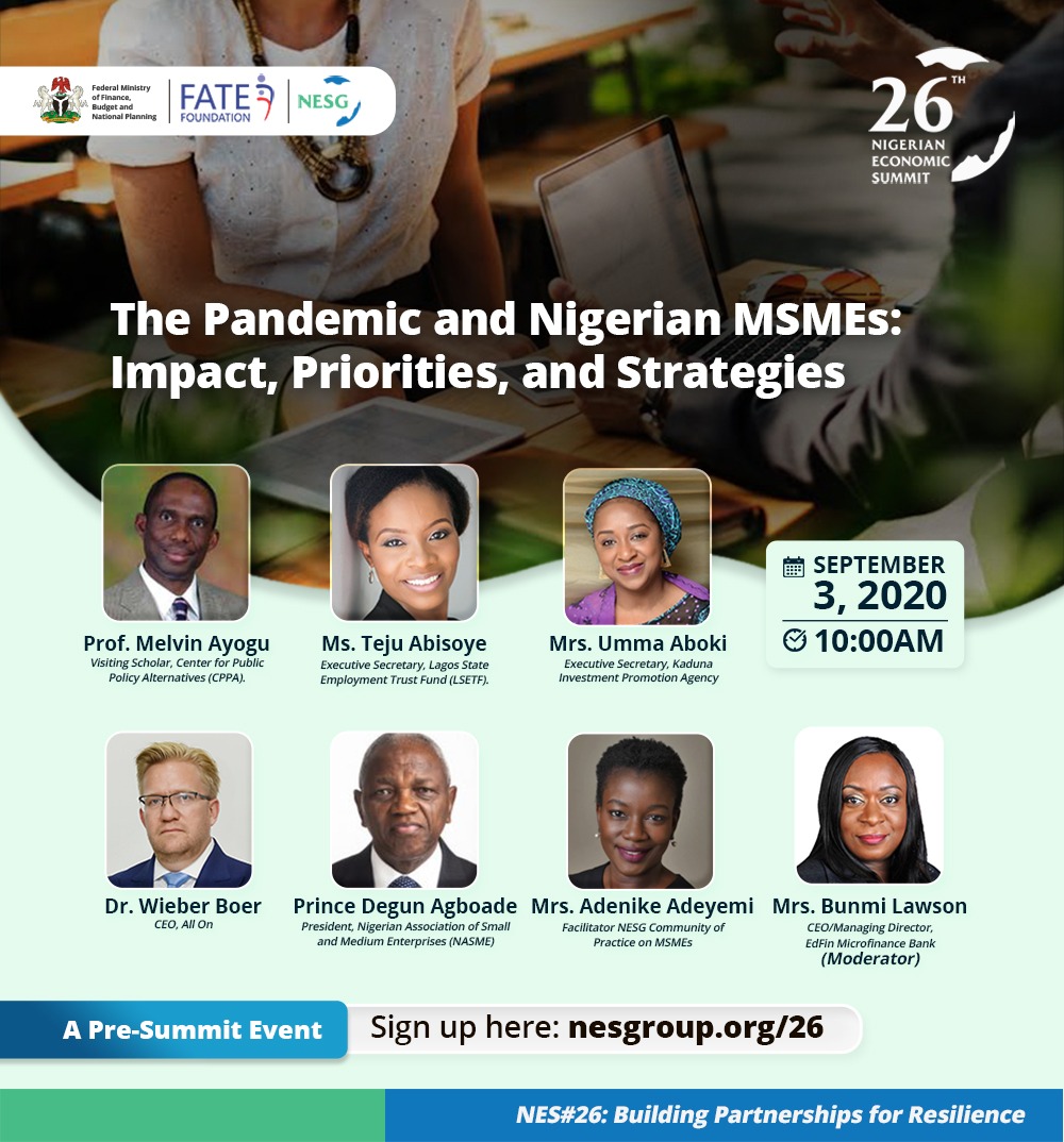 The Pandemic and Nigeria MSMEs: Impact, Priorities and Strategies, The Nigerian Economic Summit Group, The NESG, think-tank, think, tank, nigeria, policy, nesg, africa, number one think in africa, best think in nigeria, the best think tank in africa, top 10 think tanks in nigeria, think tank nigeria, economy, business, PPD, public, private, dialogue, Nigeria, Nigeria PPD, NIGERIA, PPD
